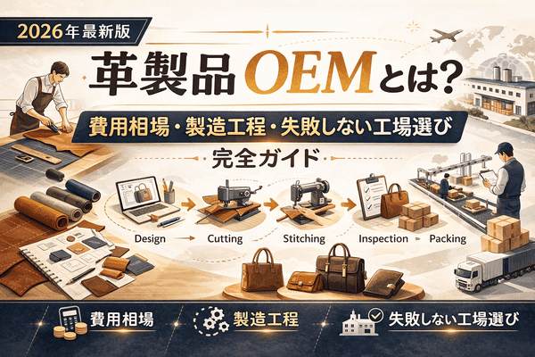 革製品OEMとは?費用相場・製造工程・失敗しない工場選びを徹底解説 革製品OEMとは?費用相場・製造工程・失敗しない工場選びを徹底解説