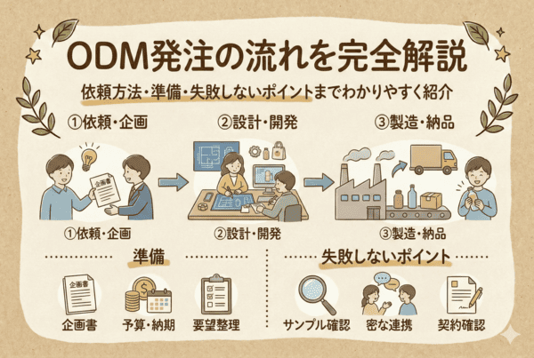ODM発注の流れを完全解説｜依頼方法・準備・失敗しないポイントまでわかりやすく紹介
