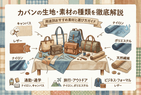 カバンの生地・素材の種類を徹底解説|用途別おすすめ素材と選び方ガイド カバンの生地・素材の種類を徹底解説|用途別おすすめ素材と選び方ガイド